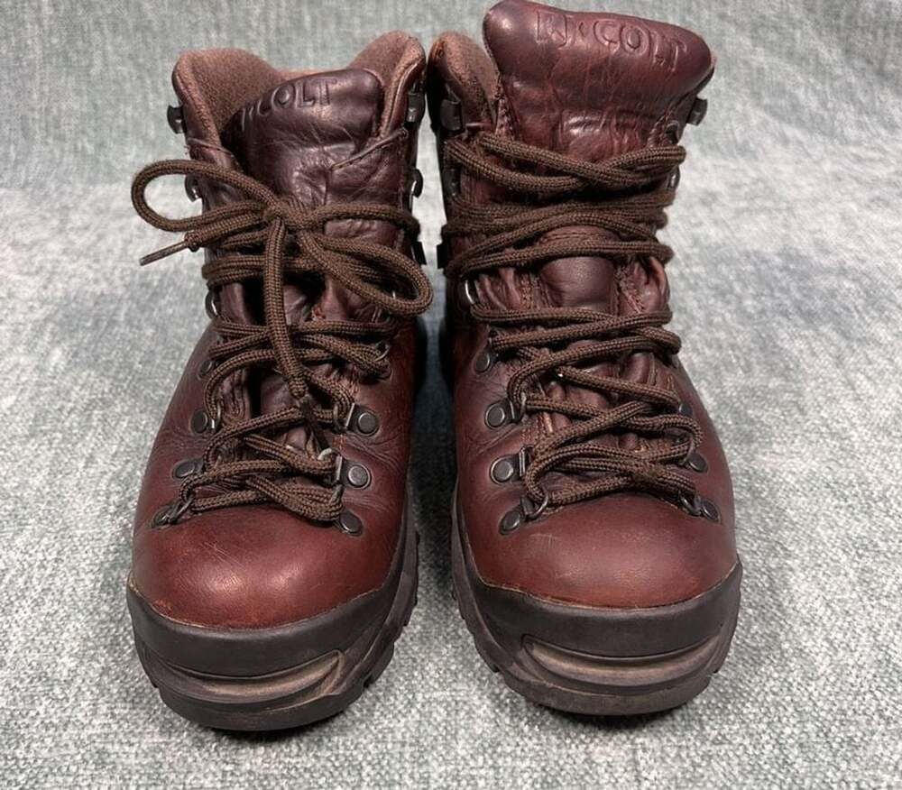RJ Colt Waterproof Brown Full Grain Leather Hiking Boots 7.5